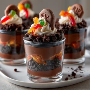 Halloween Dirt Cups Recipe Spooky Graveyard Treat
