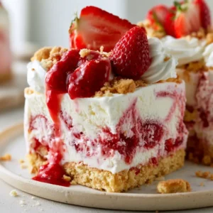 Homemade Strawberry Shortcake Ice Cream Cake