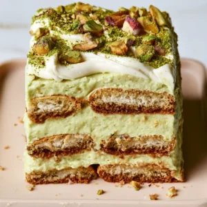 Layered Pistachio Tiramisu Recipe With Mascarpone Cream
