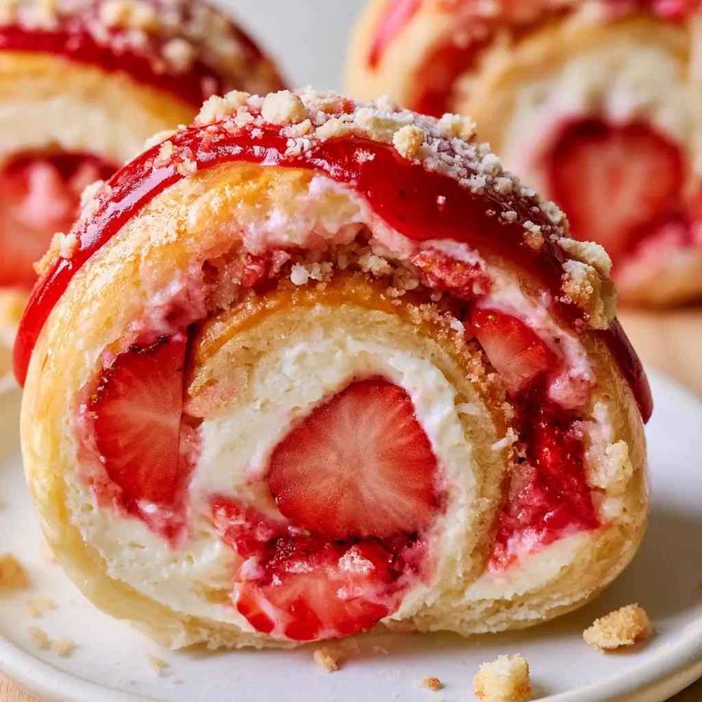 Strawberry Shortcake Cheesecake Rolls