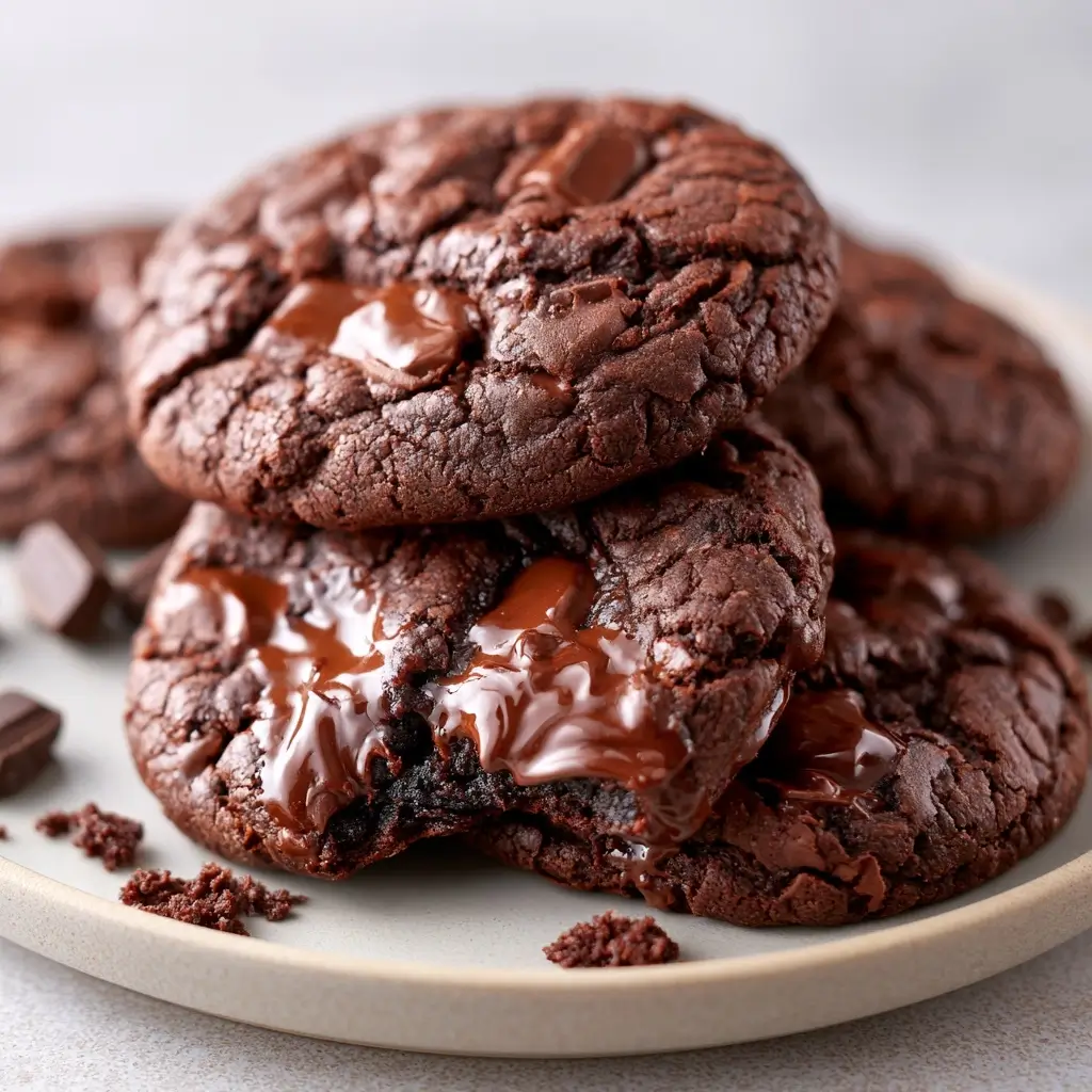 Velvety Double Chocolate Cookies To Share