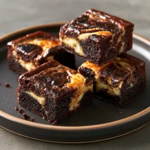 Halloween Cream Cheese Swirl Brownies