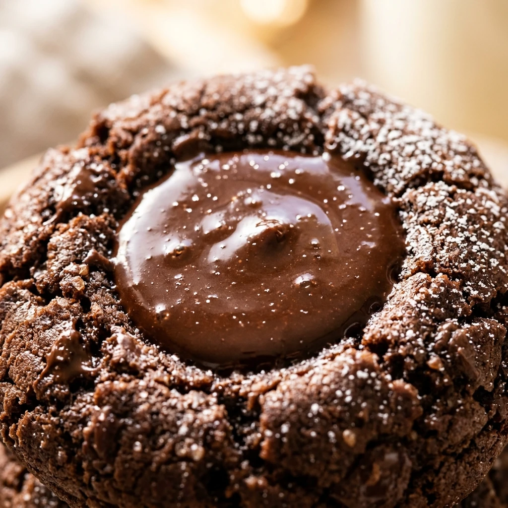 Chocolate Thumbprint Cookies