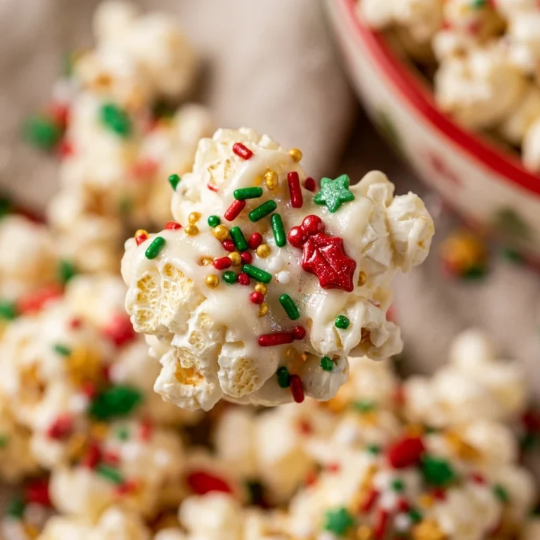 Christmas Funfetti Popcorn