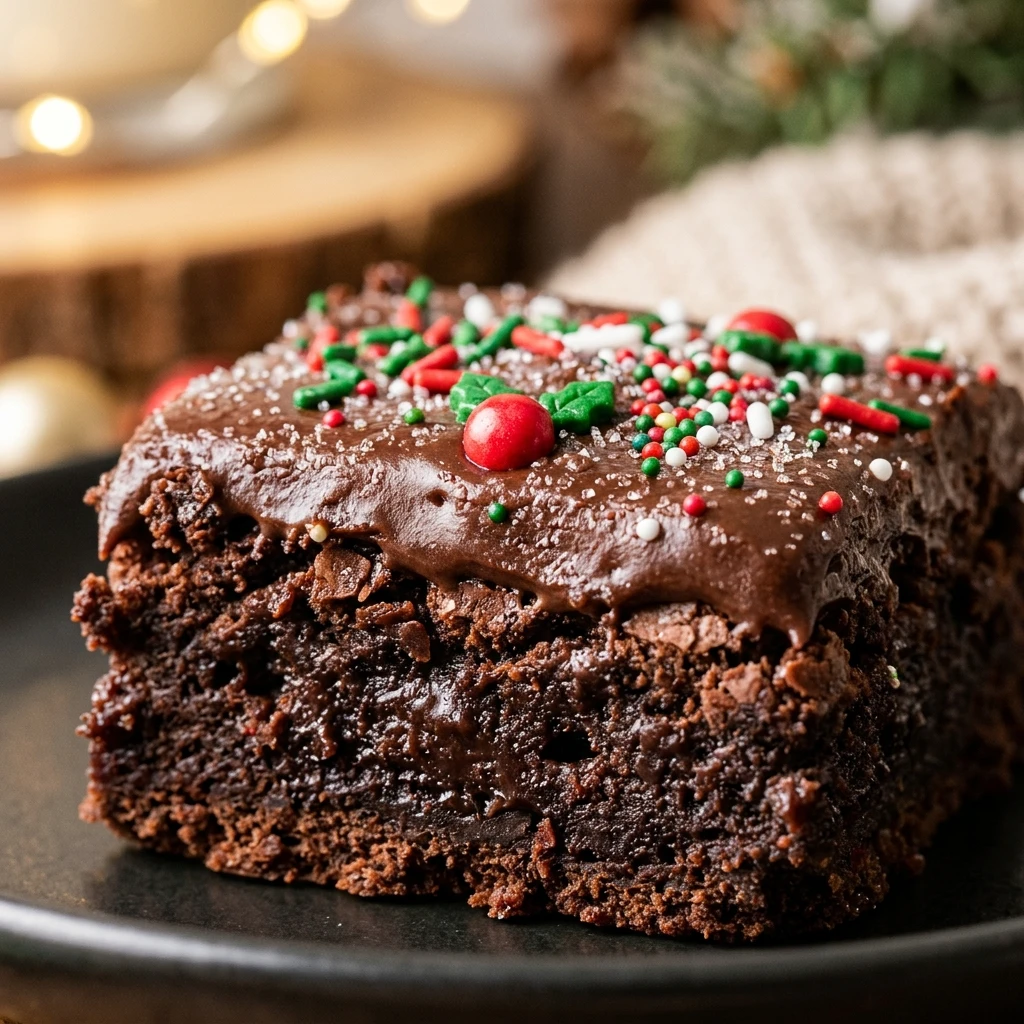 Frosted Christmas Brownies