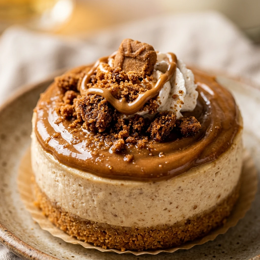 No Bake Mini Biscoff Cheesecakes